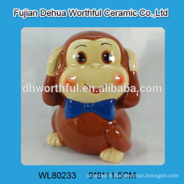 2016 new style ceramic coin bank in monkey shape